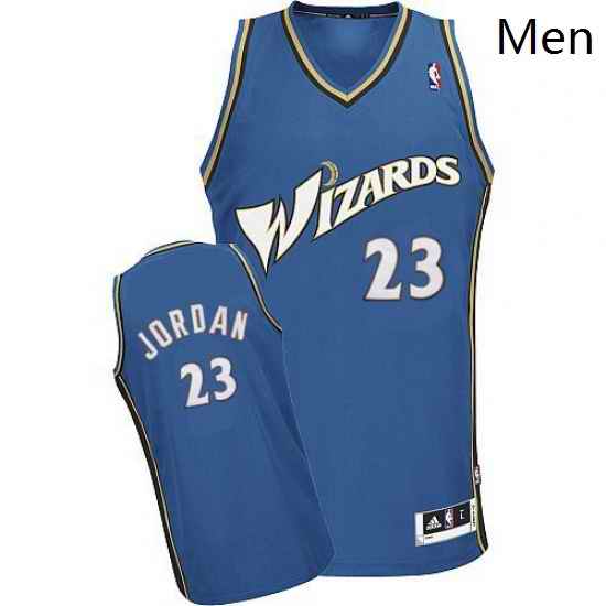 Mens Adidas Washington Wizards 23 Michael Jordan Authentic Blue NBA Jersey